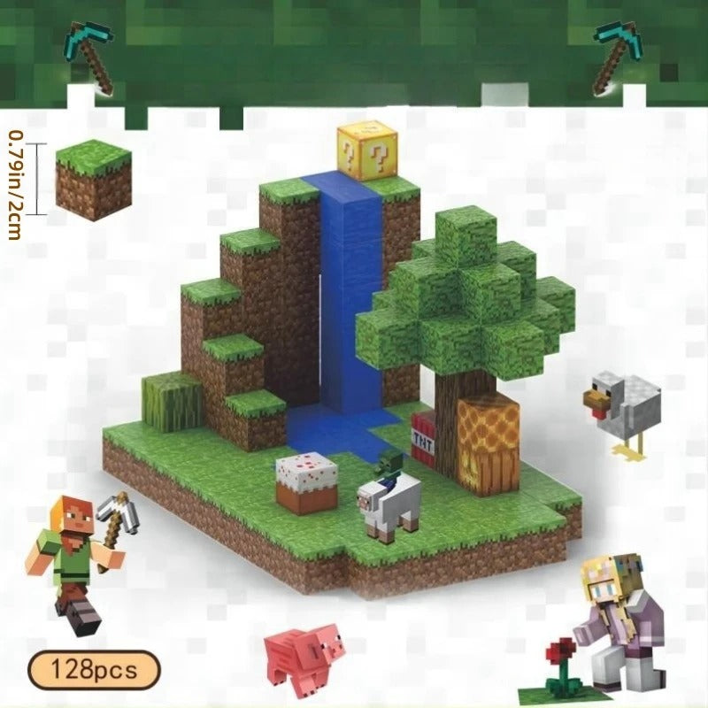 🔴 Çocuklar İçin Renkli Manyetik Blok Seti – Minecraft Tarzı!