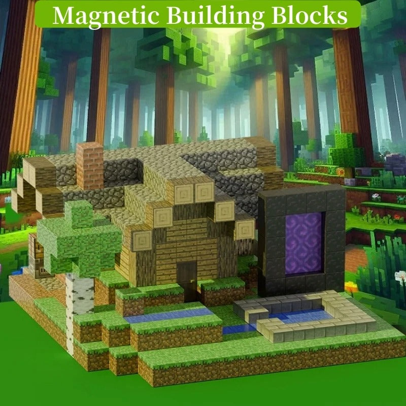 🔴 Çocuklar İçin Renkli Manyetik Blok Seti – Minecraft Tarzı!