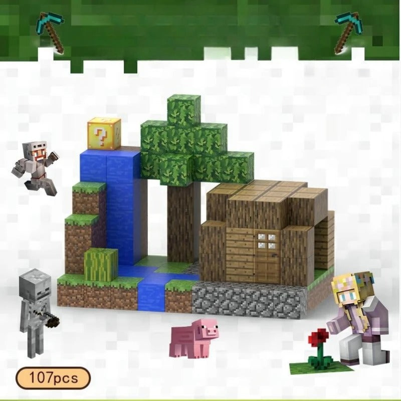 🔴 Çocuklar İçin Renkli Manyetik Blok Seti – Minecraft Tarzı!