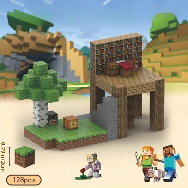 🔴 Çocuklar İçin Renkli Manyetik Blok Seti – Minecraft Tarzı!